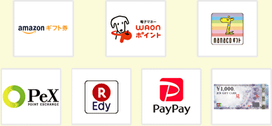Amazonギフト券 WAONポイントID nanacoギフト 電子マネー「楽天Edy（エディ）」 Pex PayPayギフトカード JCBギフトカード
