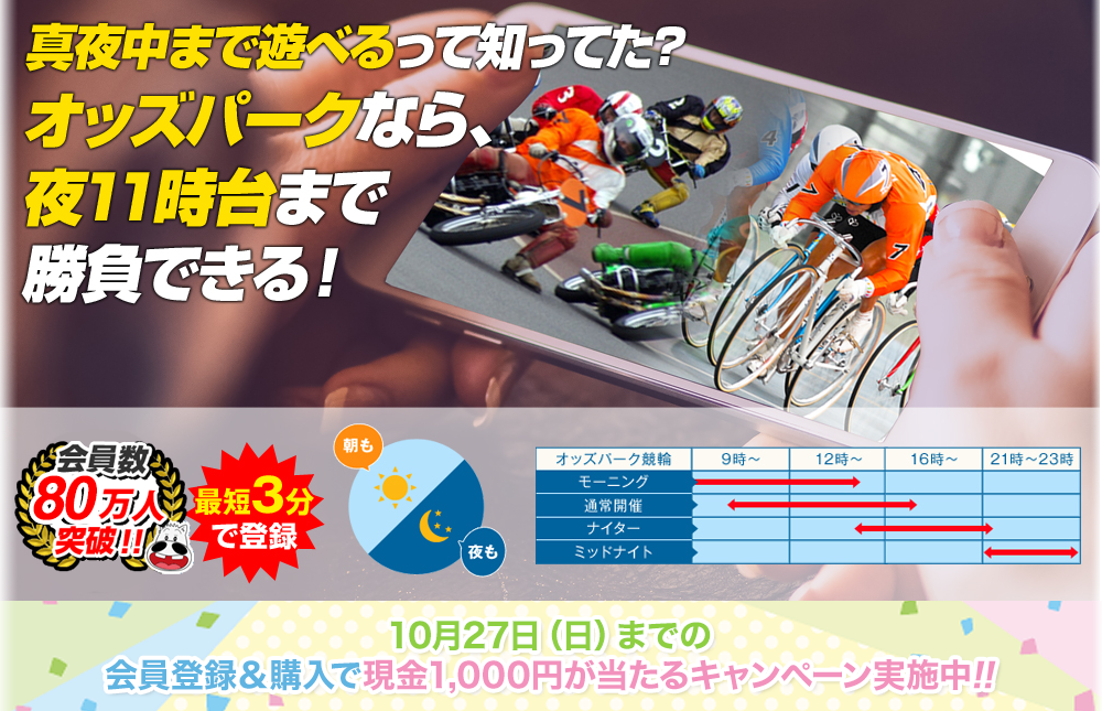 全国43競輪場全てが購入可能 最短3分で登録 車券が100円～買える! 会員数80万人突破！!  