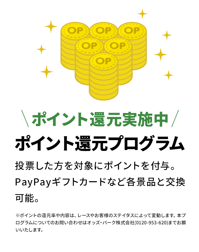 還元率UP中ポイント還元プログラム 投票した方を対象にポイントを付与｡PayPayギフトカードなど各景品と交換可能｡