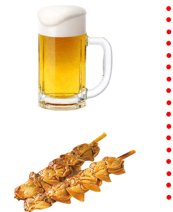 ビールとあさり