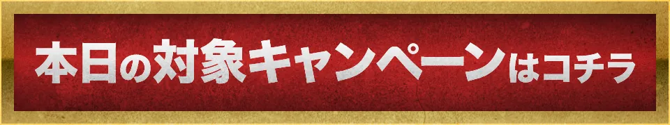 本日の対象キャンペーンはこちら