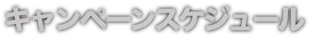 キャンペーンスケジュール